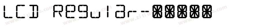 LCD Regular字体转换